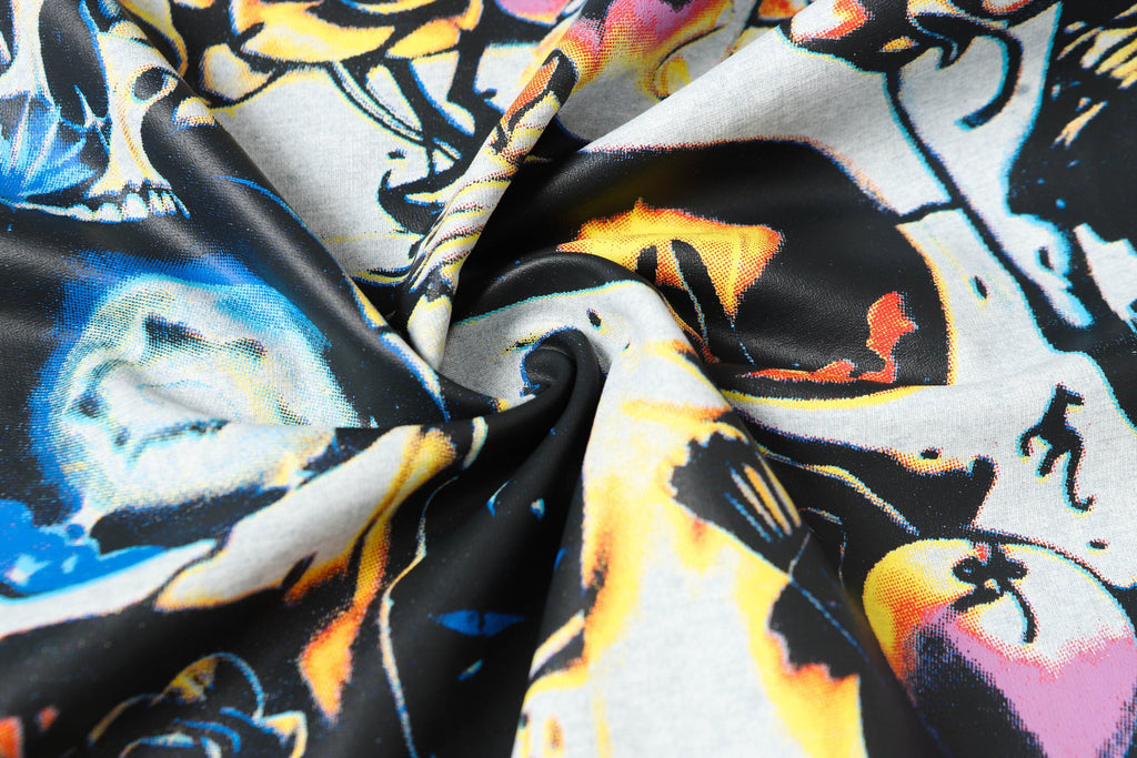 Godspeed Psychedelic Floral Skull Short‑Sleeve T‑Shirt (Black)