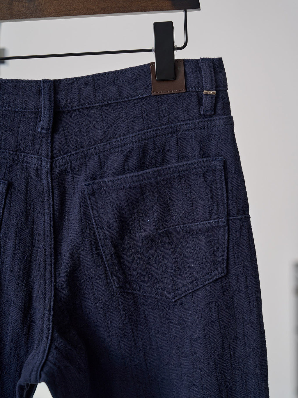 `Ralph Lauren Men's Navy Textured Straight‑Leg Casual Trousers`