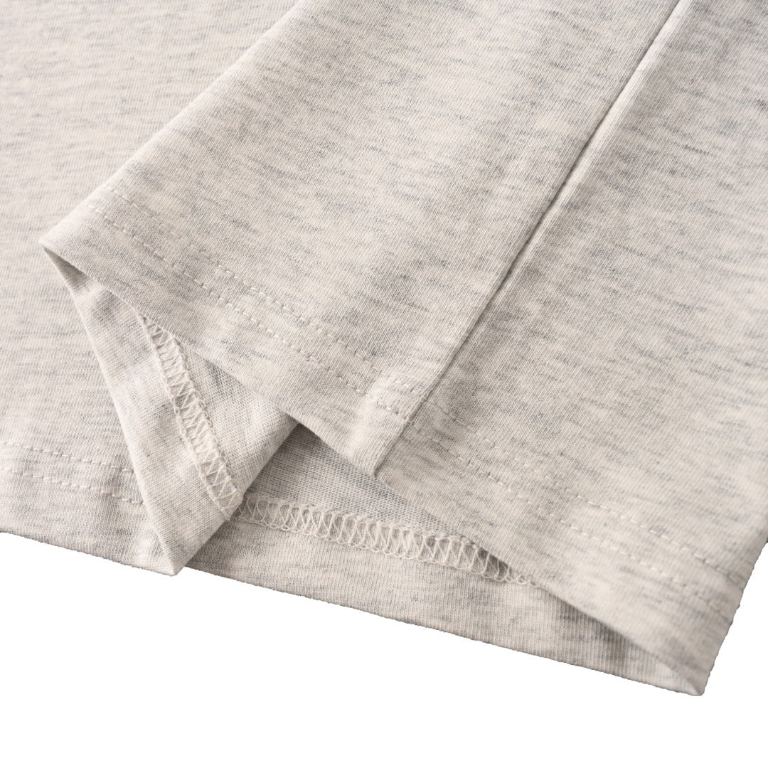 Acne Studios Bow‑Graphic Heather‑Grey Oversized Crew‑Neck T‑Shirt