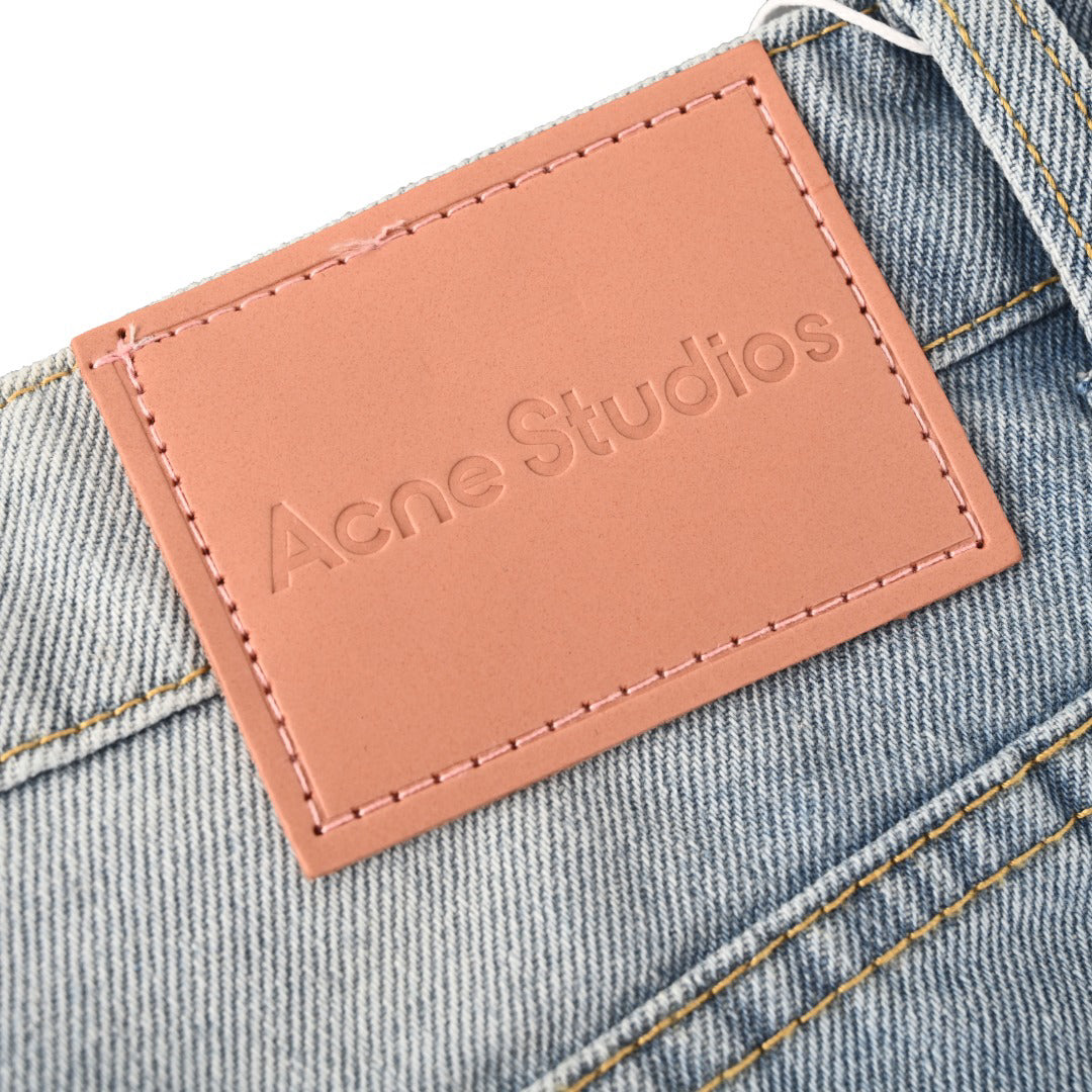 Acne Studios Multi‑Ripped Wide‑Leg Jeans