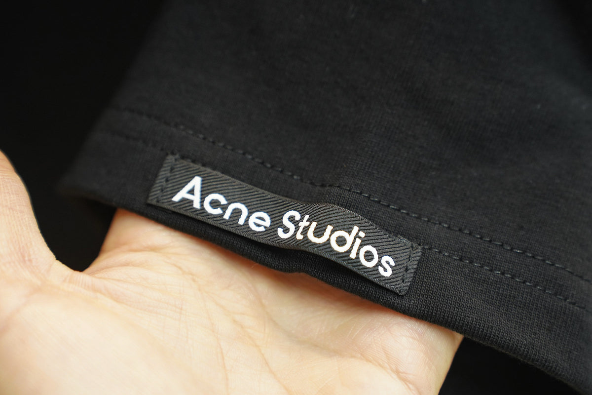 Acne Studios Cuff Logo Crew‑Neck Short‑Sleeve T‑Shirt
