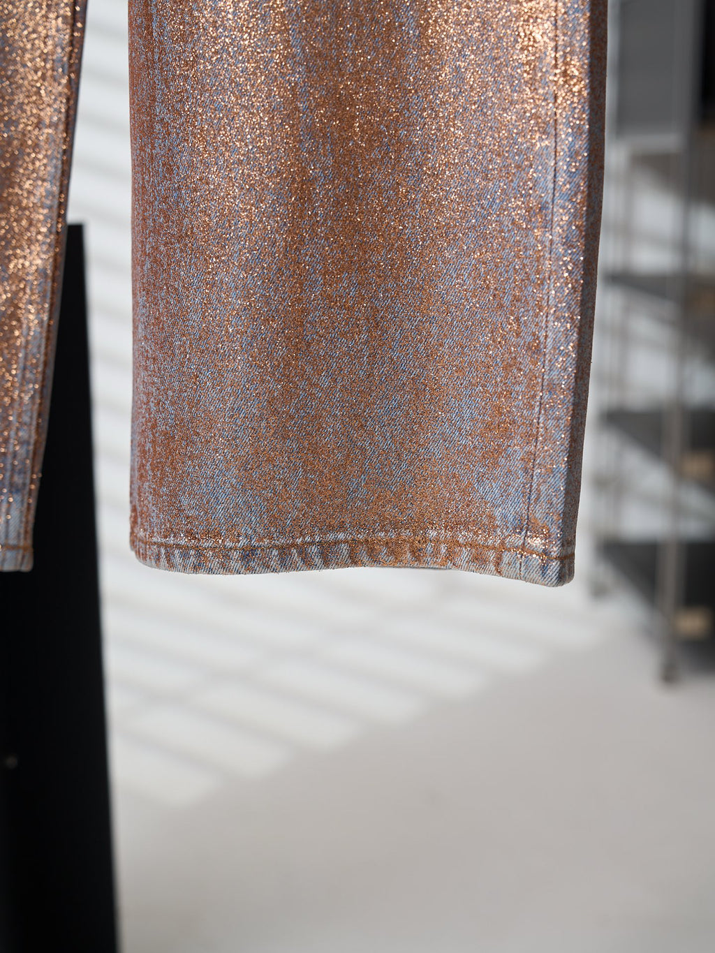 Acne Studios Metallic Gradient Wide‑Leg Jeans