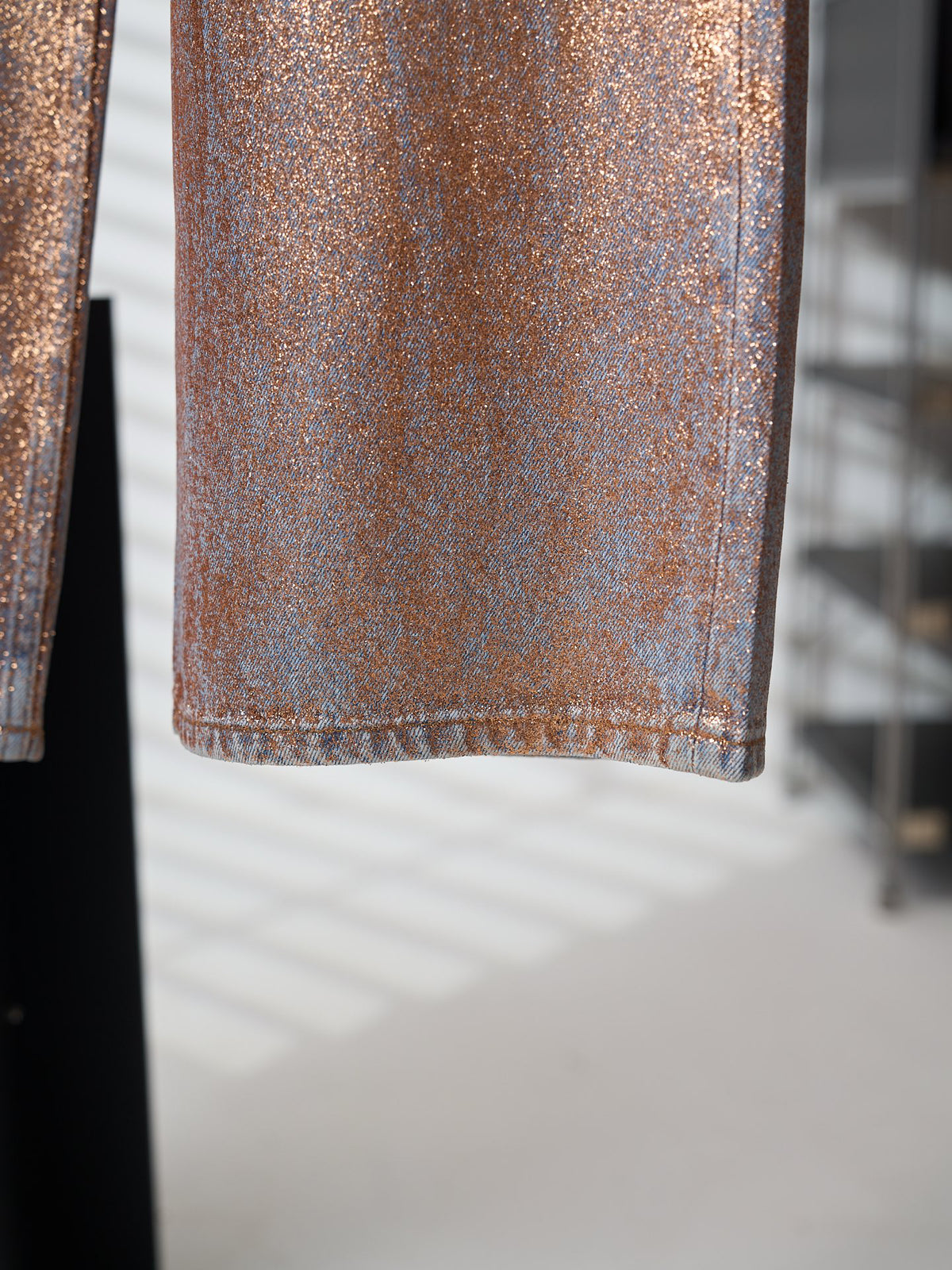 Acne Studios Metallic Gradient Wide‑Leg Jeans