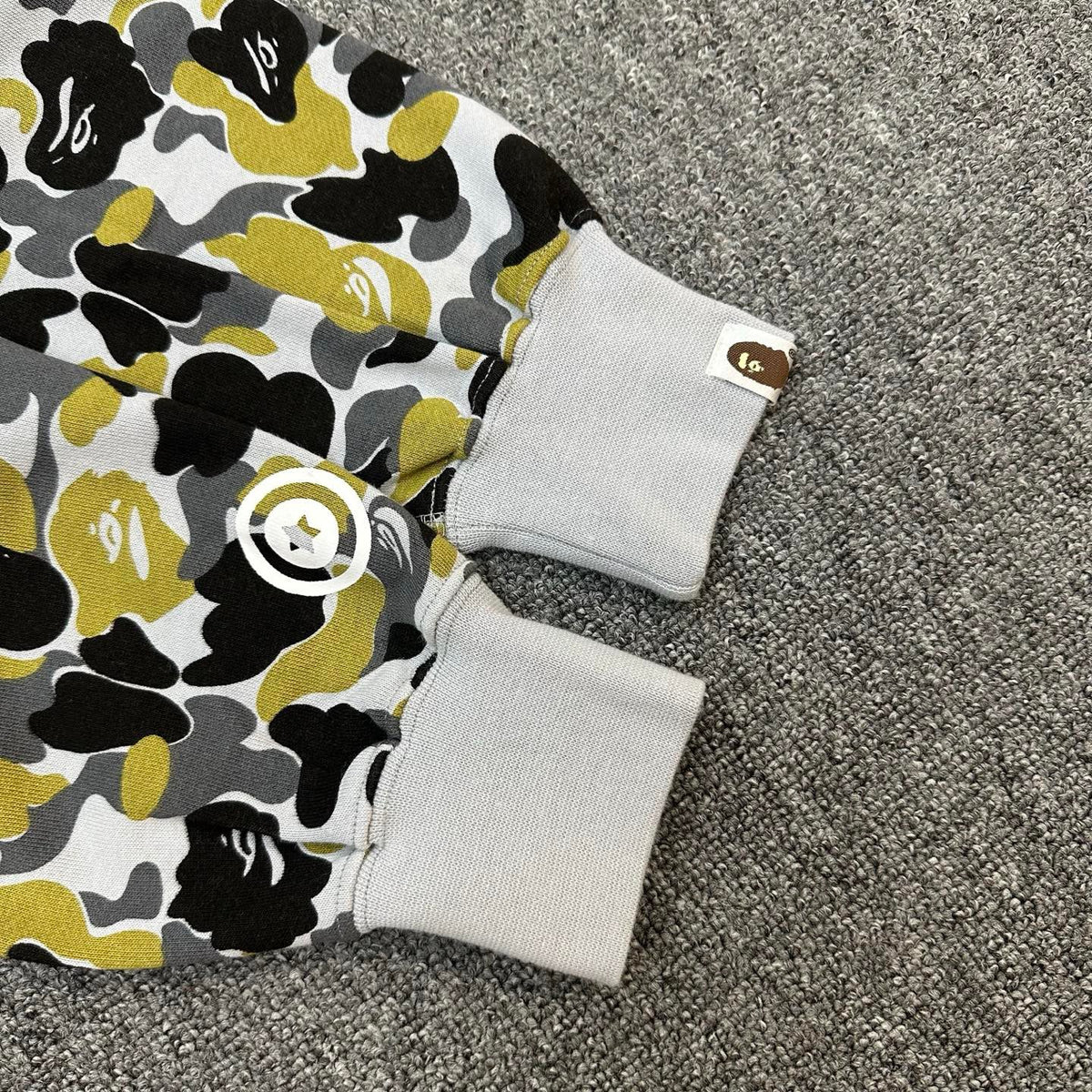 BAPE FW24 Yellow-Green ABC Camo Shark Full-Zip Hoodie - Ginza Limited