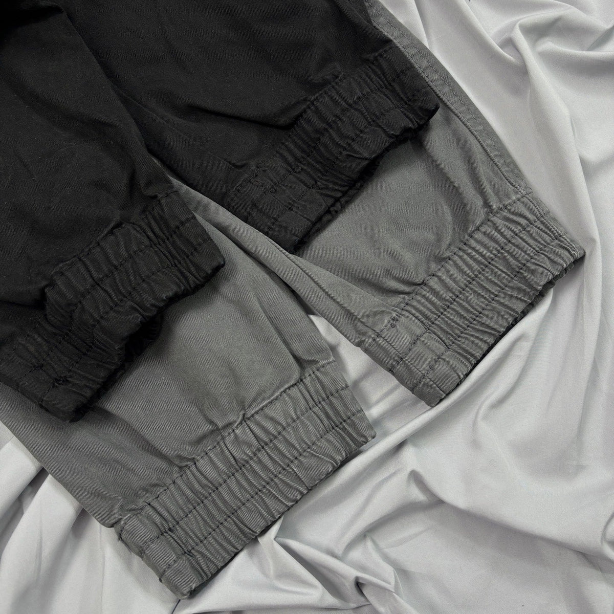 Stone Island Garment-Washed Cargo Jogger Pants with Compass Badge