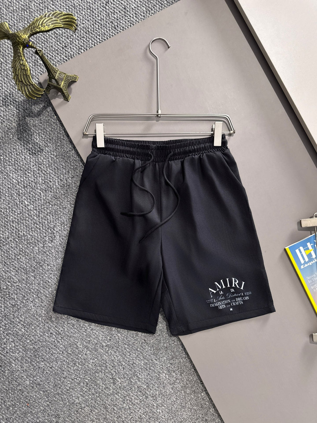 AMIRI Arts District Arch Logo Camp Collar Shirt and Shorts Set