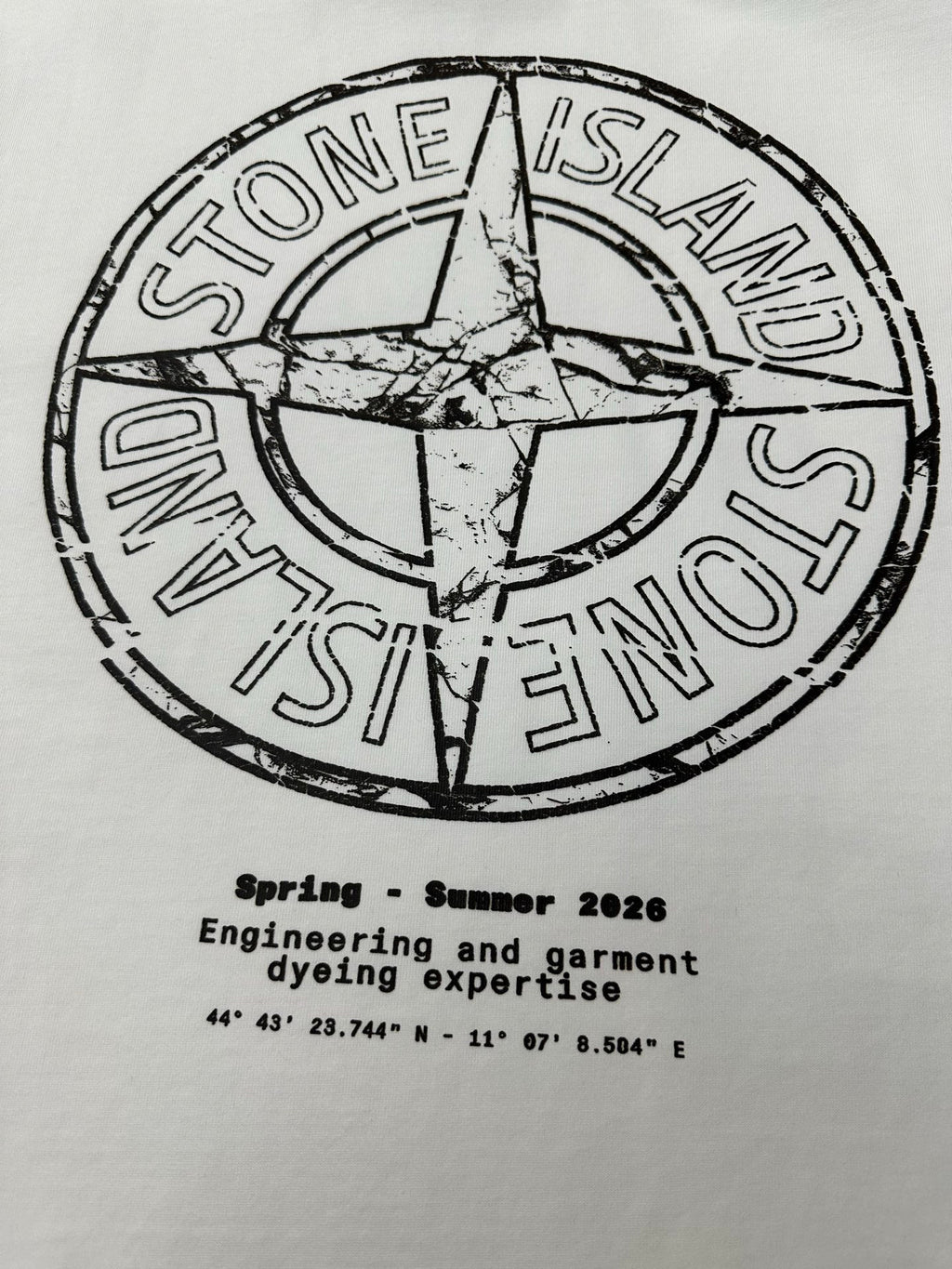 Stone Island Spring Summer 2026 Archive Text Print Long Sleeve Tee - 2 Colors