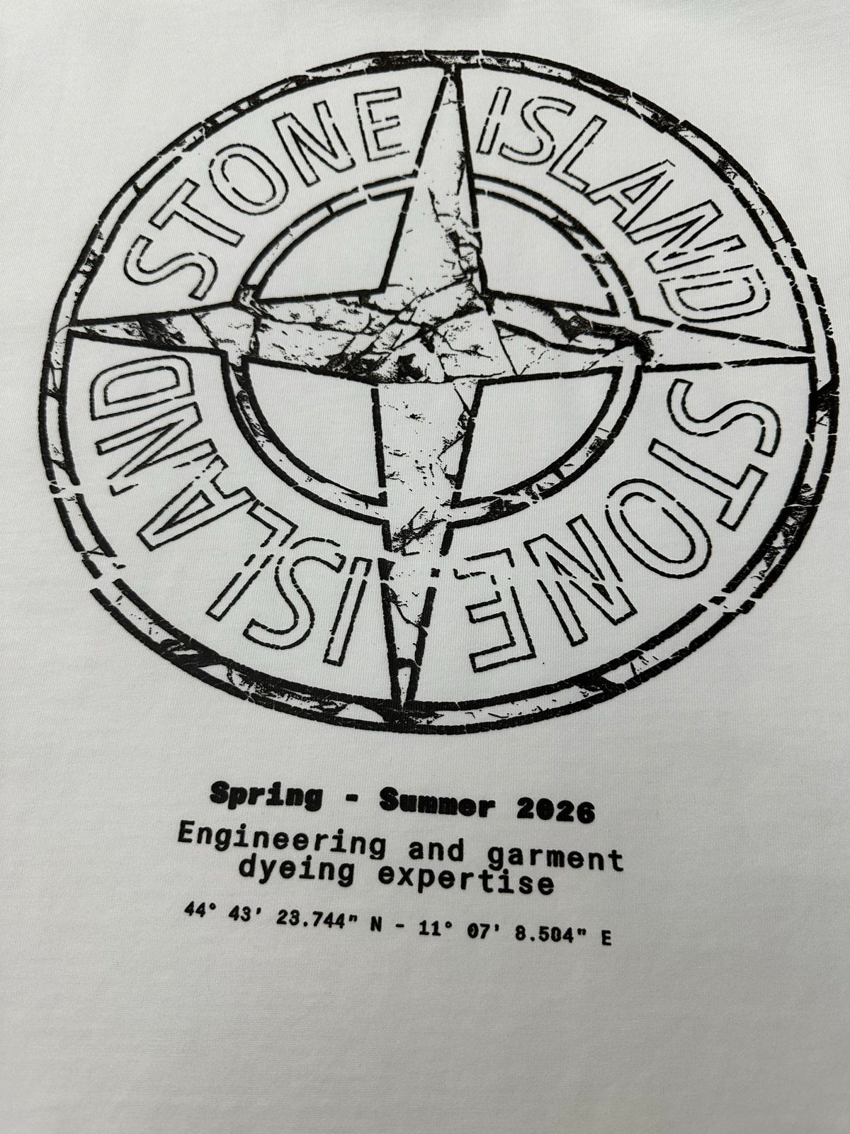 Stone Island Spring Summer 2026 Archive Text Print Long Sleeve Tee - 2 Colors