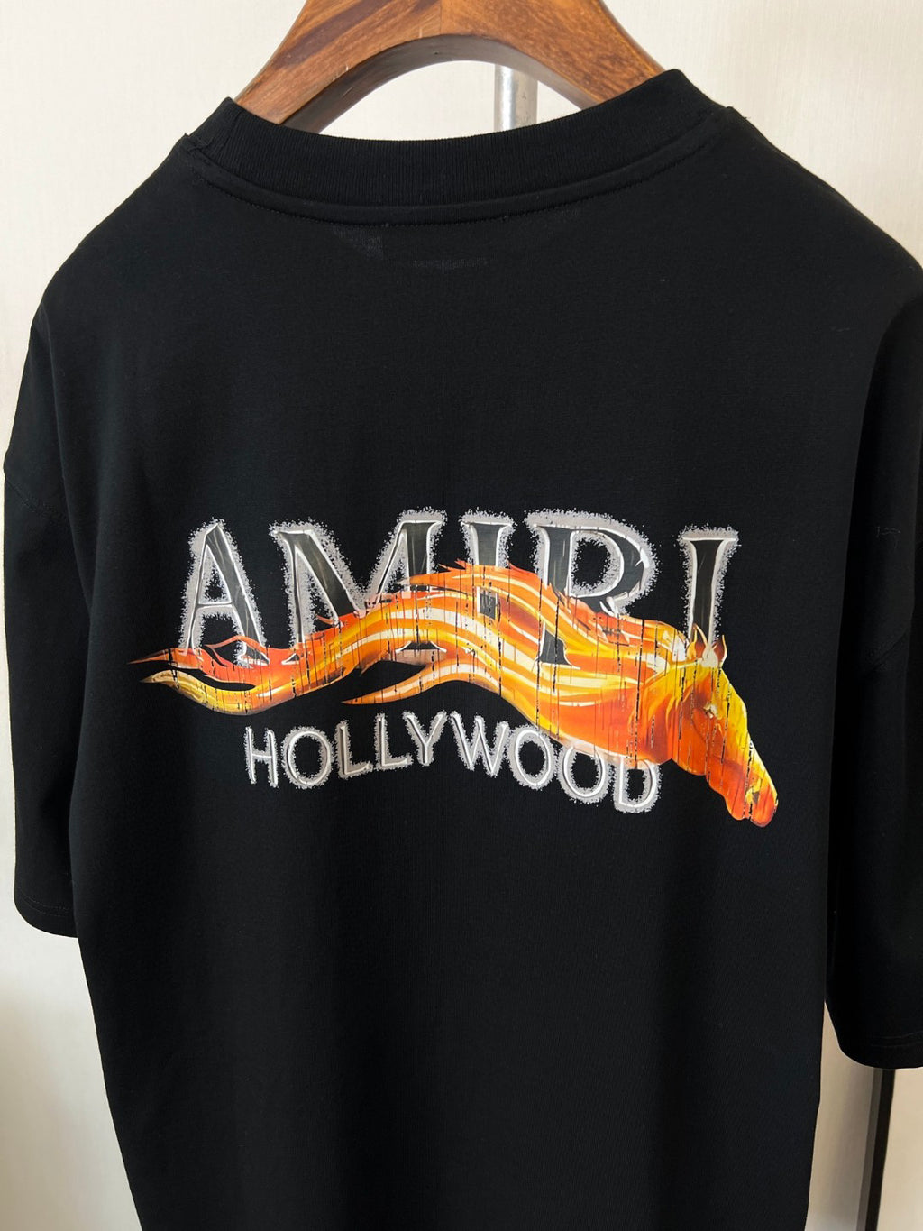 Amiri Hollywood Small Chest Graphic Crew‑Neck Short‑Sleeve T‑Shirt