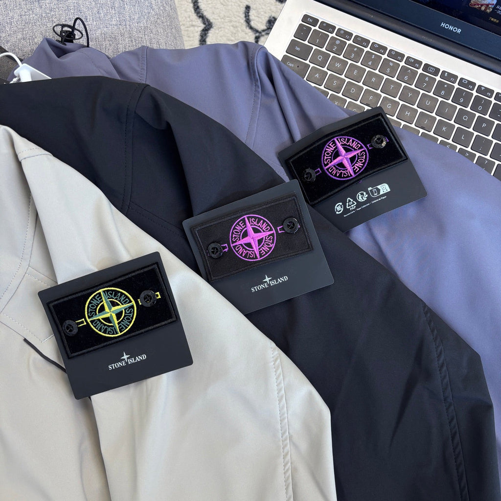 Stone Island Softshell Technical Hooded Jacket with Compass Badge