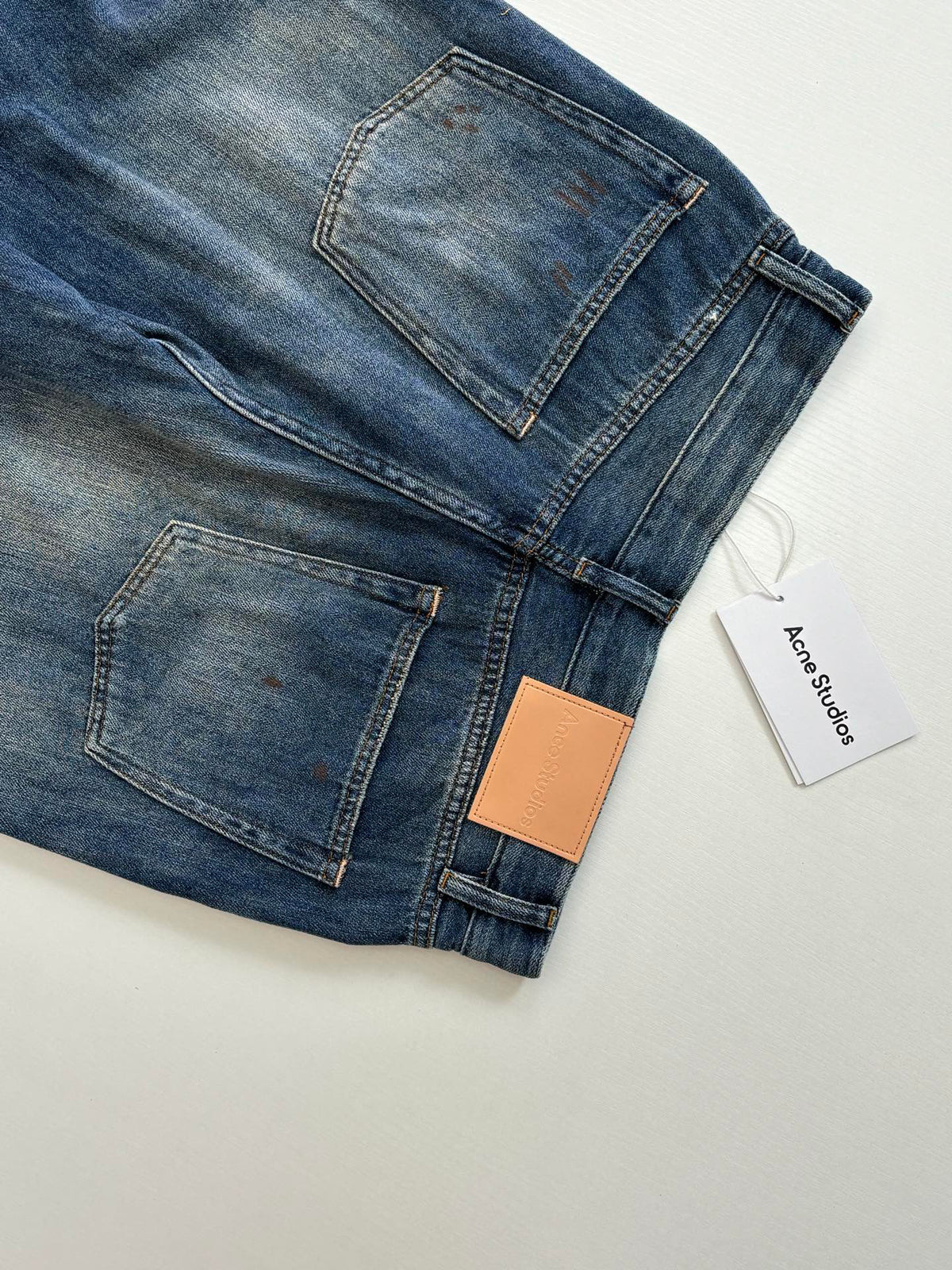 Acne Studios Paint‑Splatter Vintage Wide‑Leg Jeans