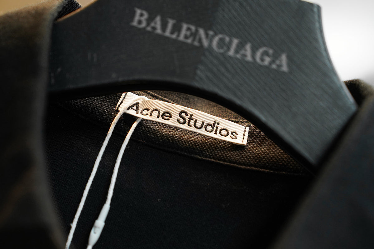 Acne Studios Est.1996 Chest Logo Short‑Sleeve Polo Shirt
