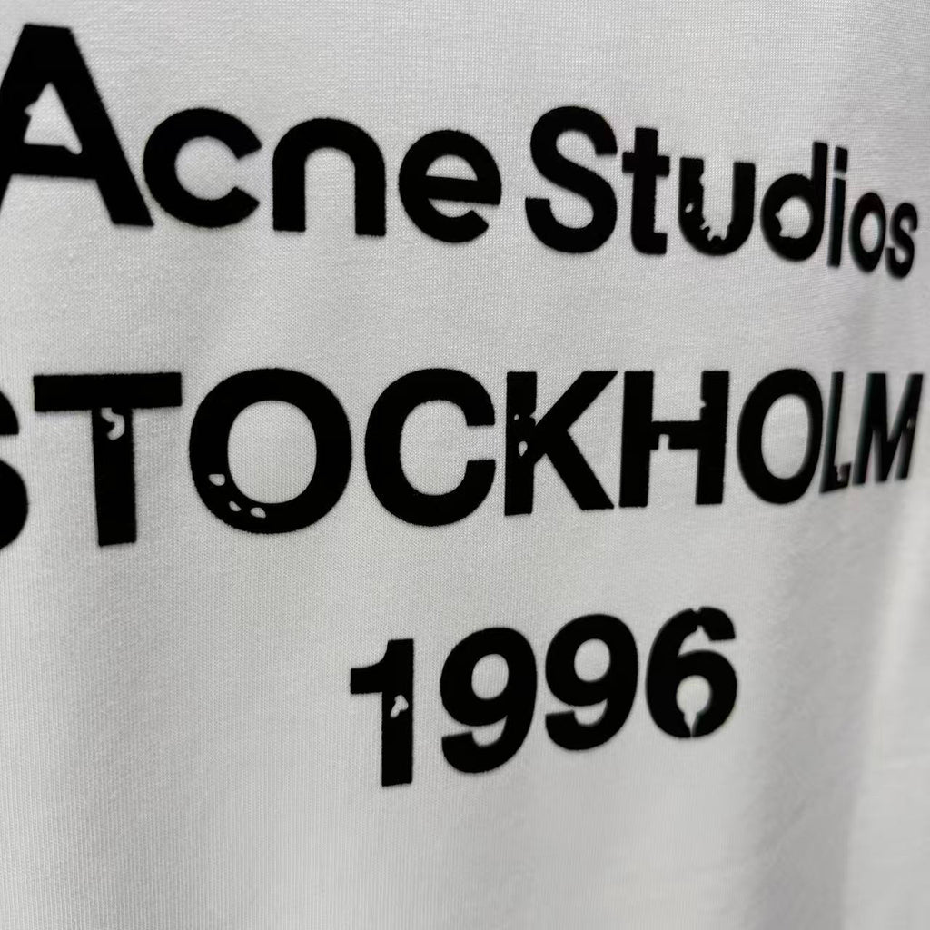 Acne Studios Centered Text‑Logo Crew‑Neck Short‑Sleeve T‑Shirt
