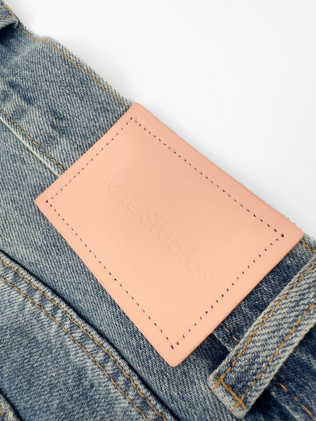 Acne Studios Distressed Flared Leg Vintage Wash Denim Jeans