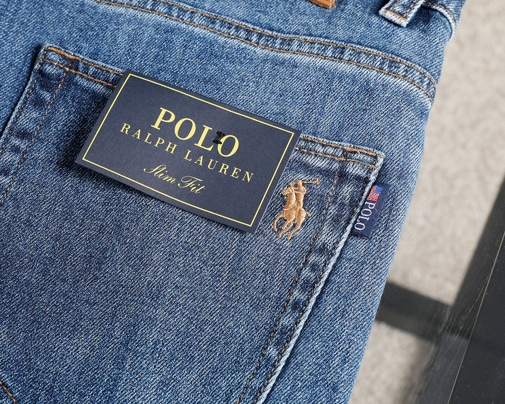 Men's Classic Straight‑Leg Denim Jeans Vintage Washed Casual Blue Pants