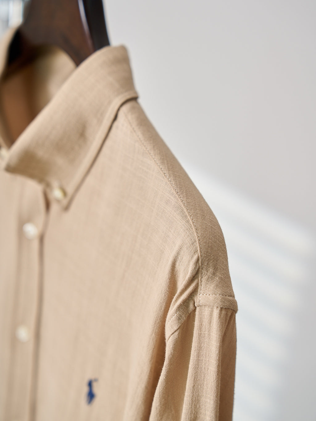 Ralph Lauren Men's Classic Fit Textured Long‑Sleeve Button‑Down Shirt