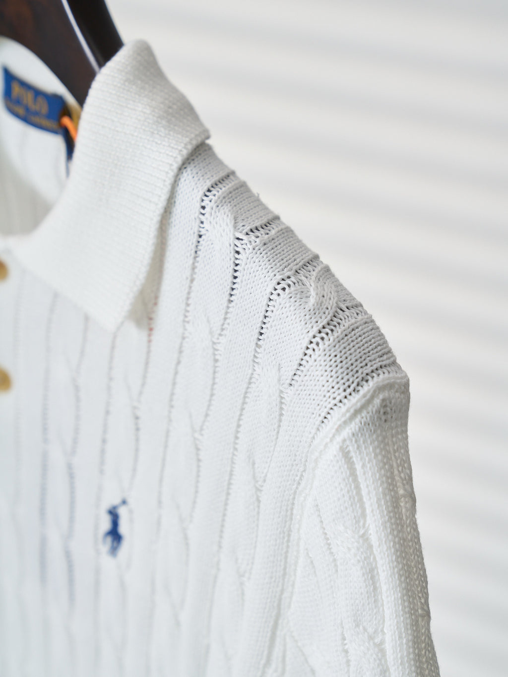 Ralph Lauren Men's Cable‑Knit Short‑Sleeve Polo Shirt