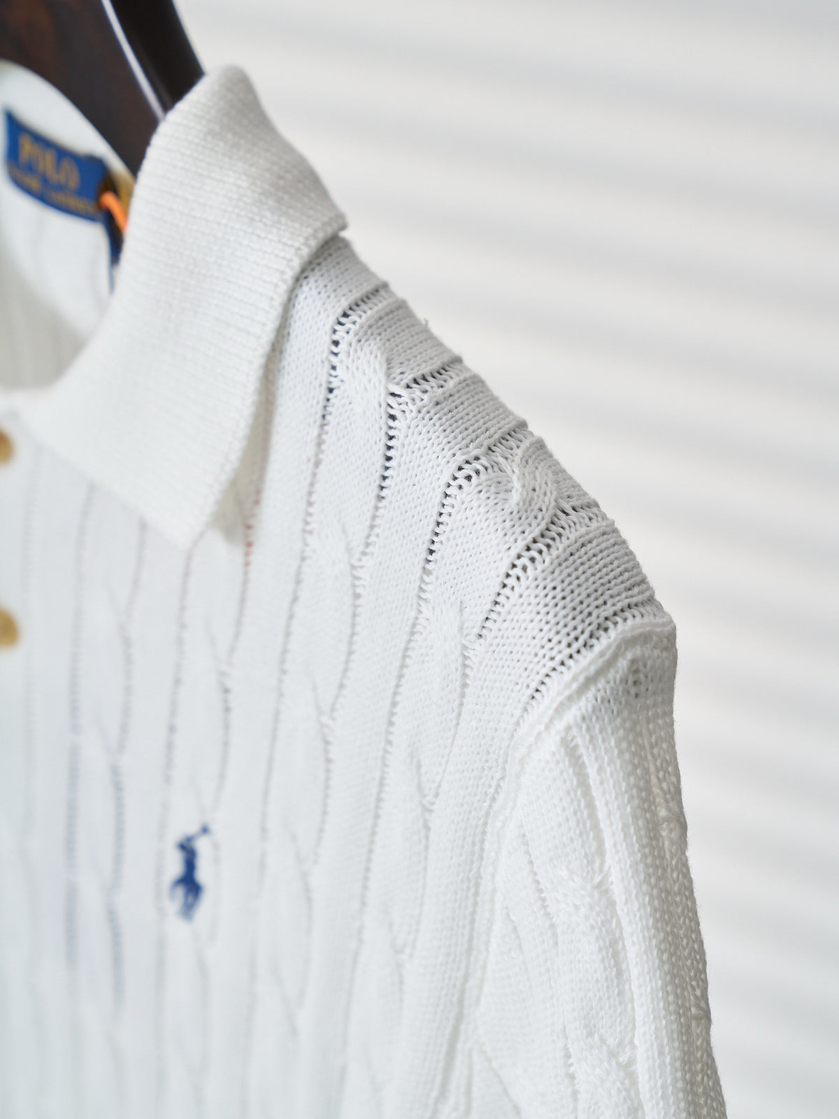 Ralph Lauren Men's Cable‑Knit Short‑Sleeve Polo Shirt