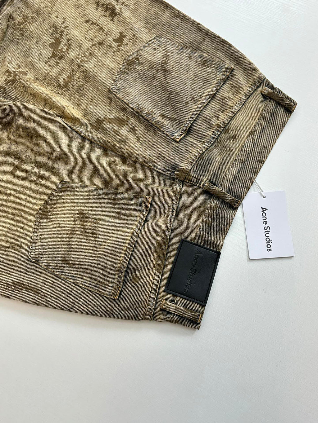 Acne Studios Vintage Distressed‑Print Wide‑Leg Jeans