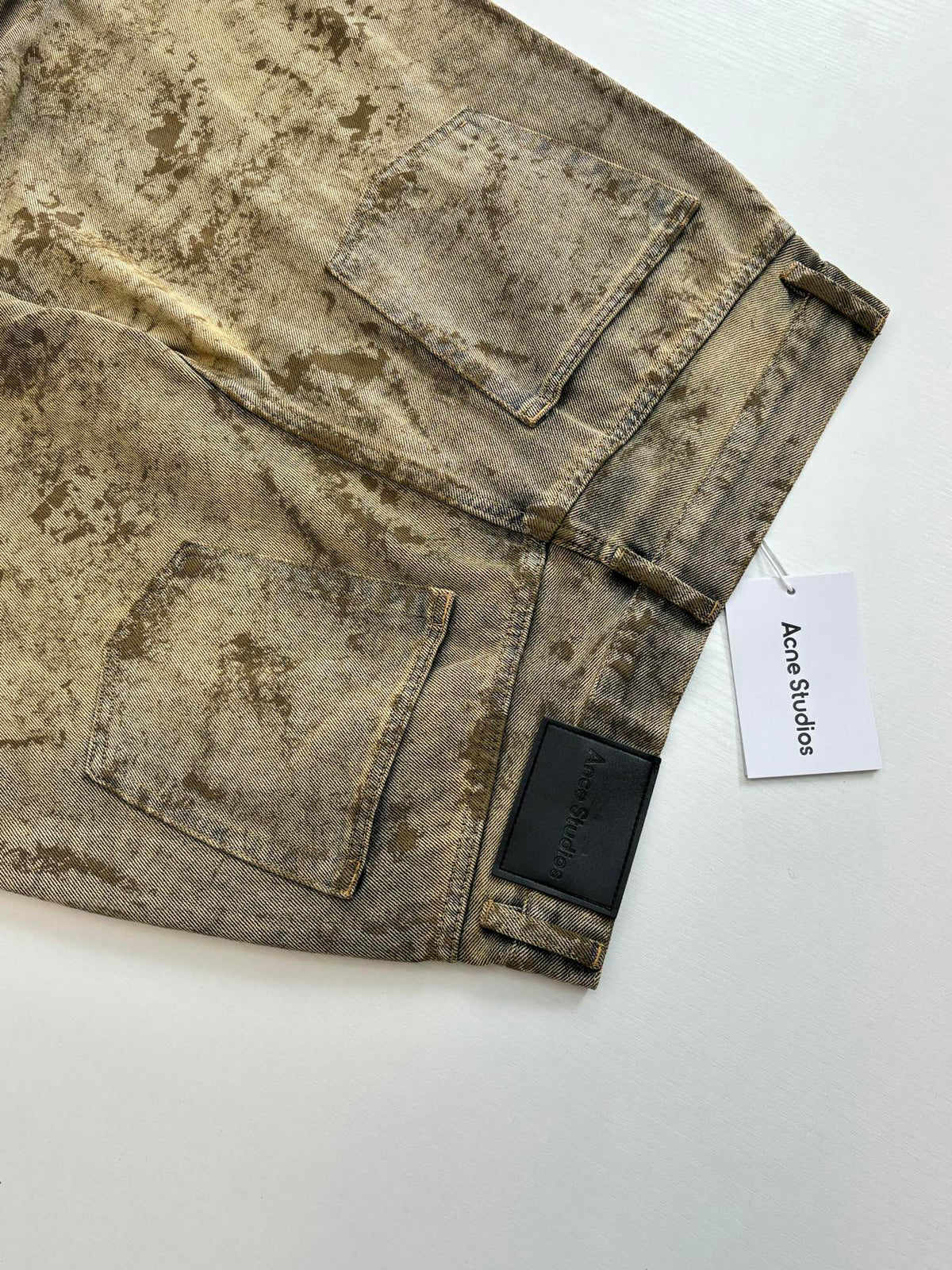 Acne Studios Vintage Distressed‑Print Wide‑Leg Jeans