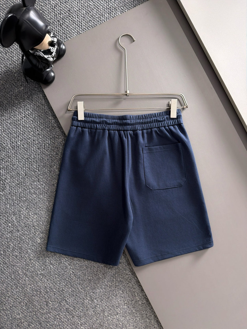 Men's 2‑Piece Outfit, Crew Neck Short‑Sleeve T‑Shirt + Drawstring Shorts Set Horse Embroidery Casual Tracksuit