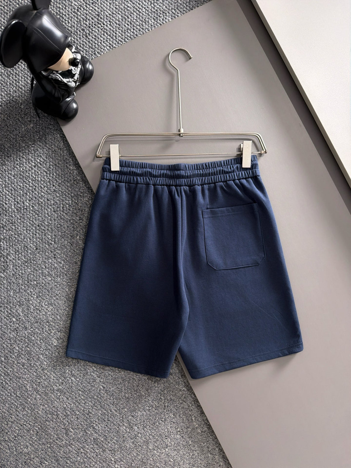 Men's 2‑Piece Outfit, Crew Neck Short‑Sleeve T‑Shirt + Drawstring Shorts Set Horse Embroidery Casual Tracksuit
