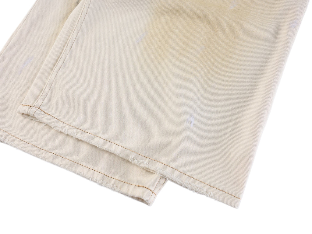 cne Studios Vintage Paint‑Splatter Denim Jort Shorts