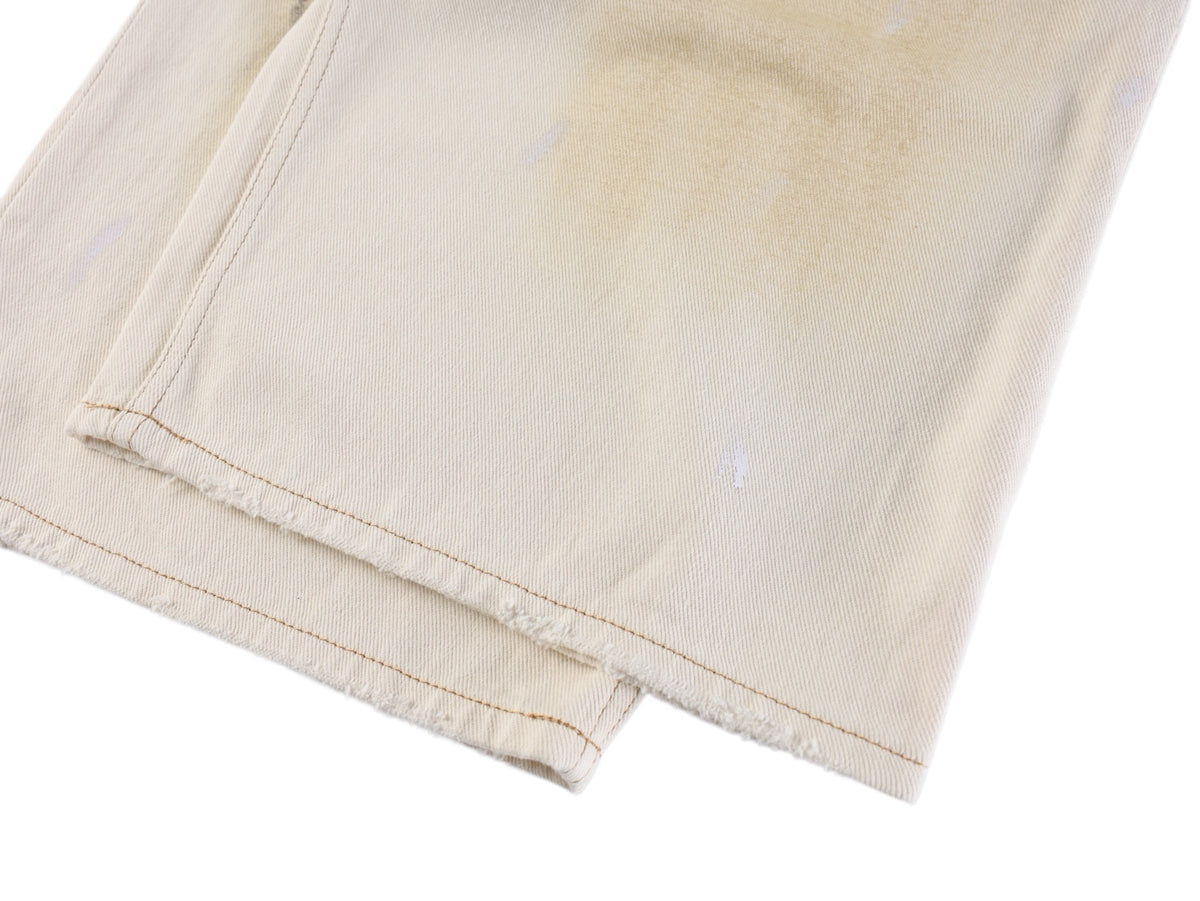 cne Studios Vintage Paint‑Splatter Denim Jort Shorts