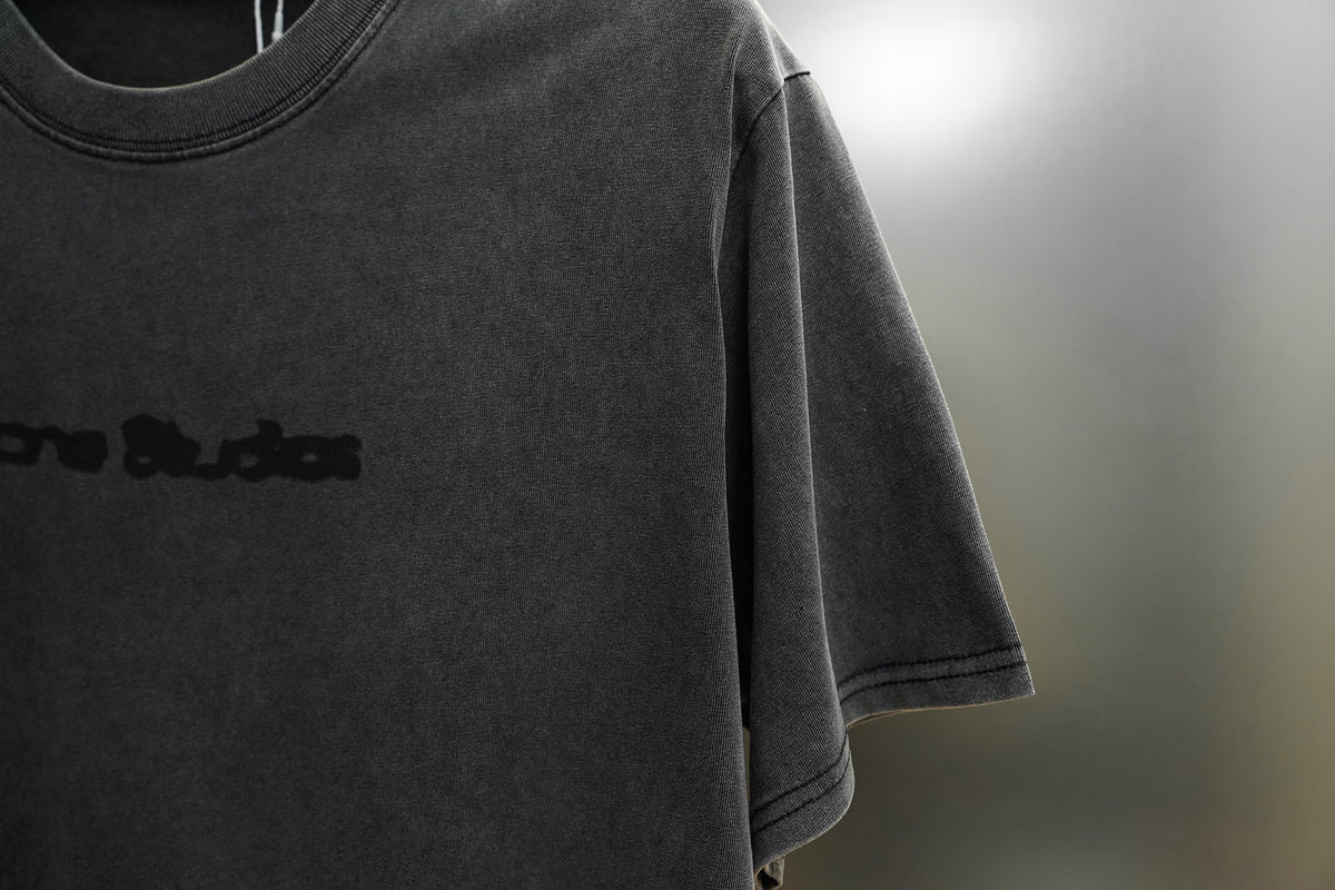 Acne Studios Washed Effect Front Logo Crew‑Neck Short‑Sleeve T‑Shirt