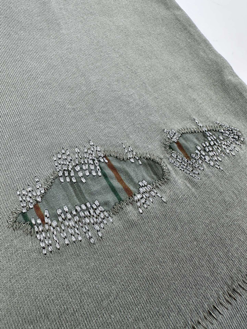 Acne Studios Distressed‑Detail Centered Text‑Logo Crew‑Neck Short‑Sleeve T‑Shirt