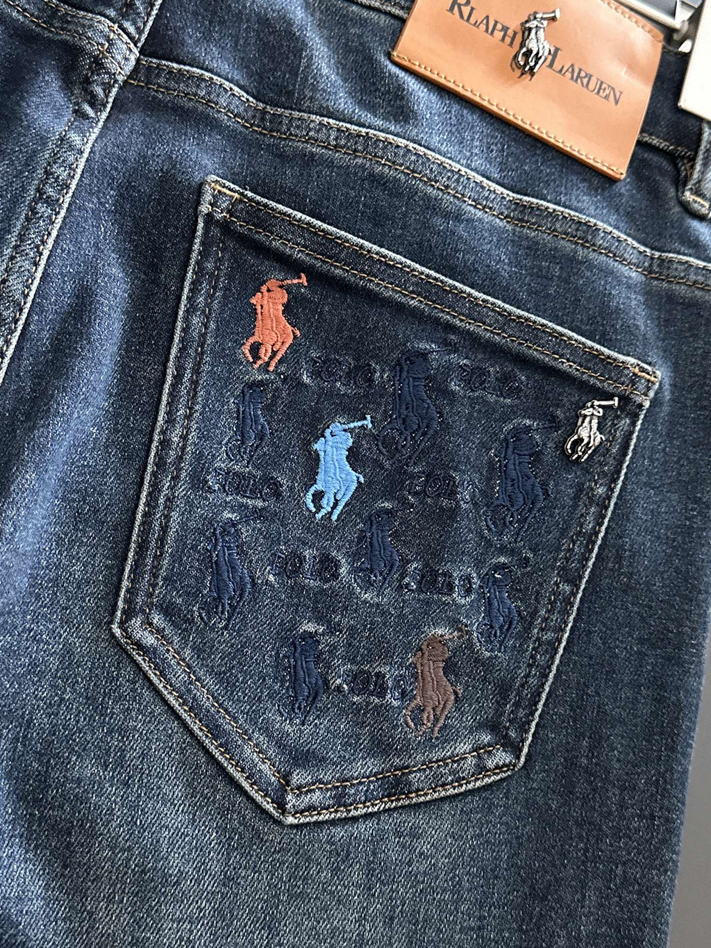 Ralph Lauren Men's Dark Wash Straight‑Leg Denim Jeans