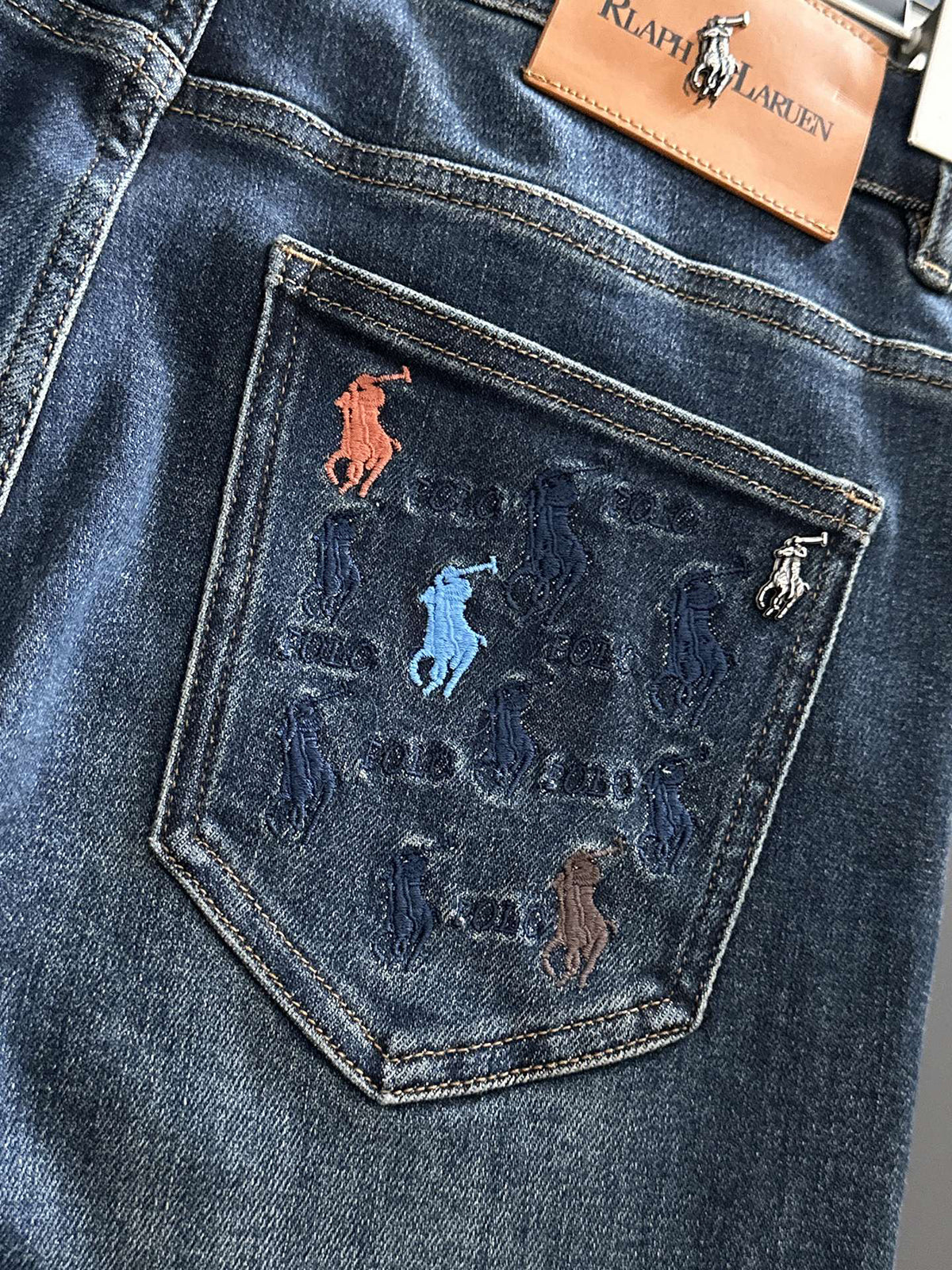 Ralph Lauren Men's Dark Wash Straight‑Leg Denim Jeans