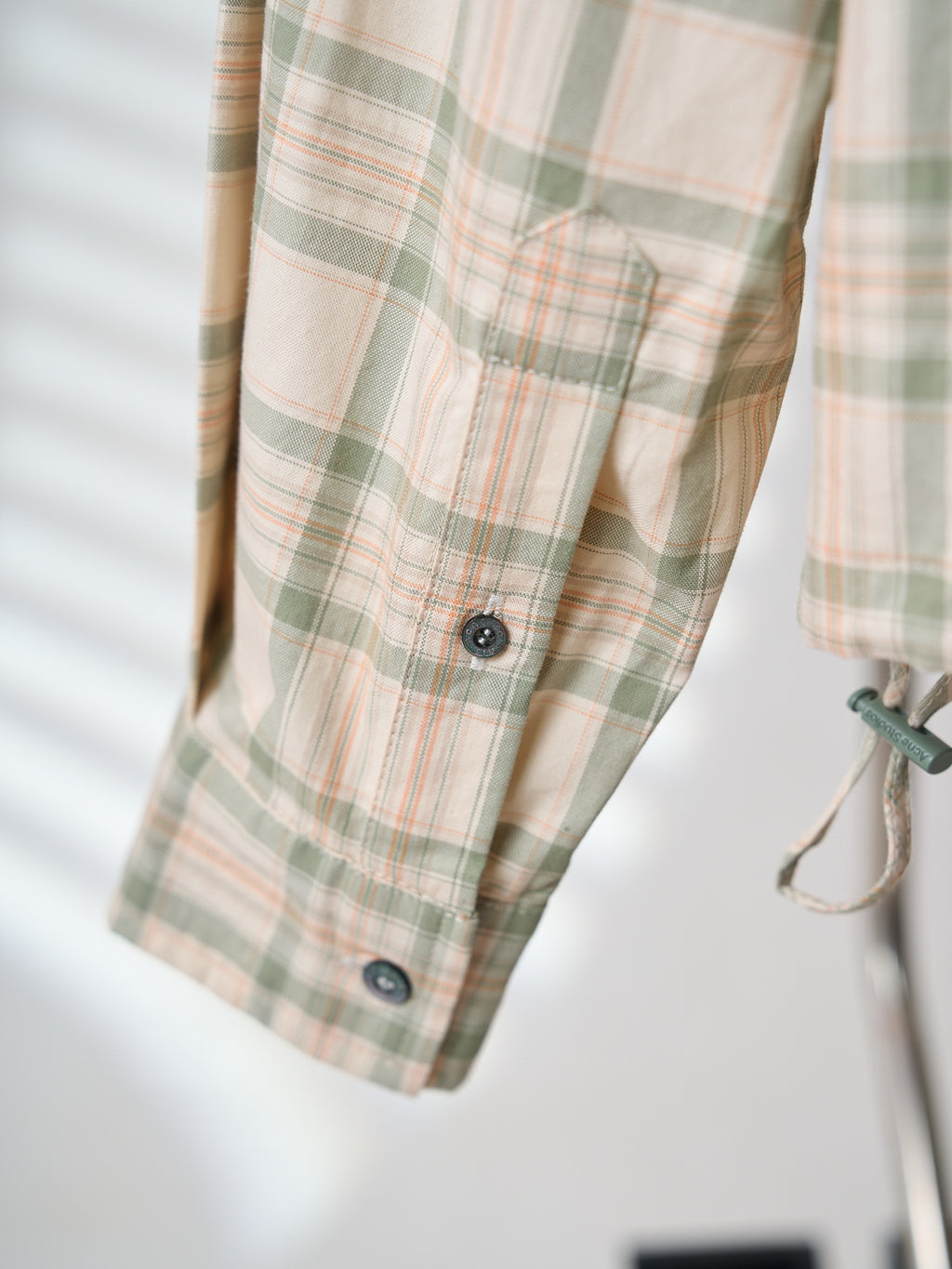Acne Studios Plaid Zip‑Up Hooded Jacket