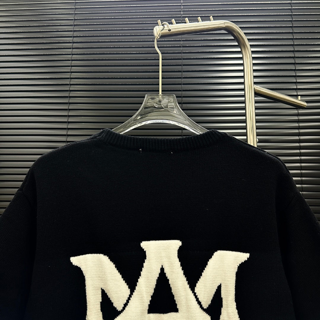 AMIRI Pixel‑Logo Short‑Sleeve Knit T‑Shirt