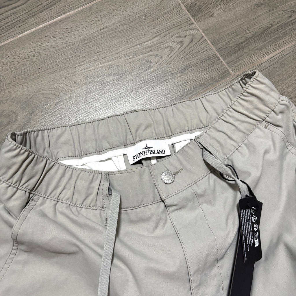 Stone Island Technical Nylon Cargo Shorts with Large Bellows Pockets and Compass Badge