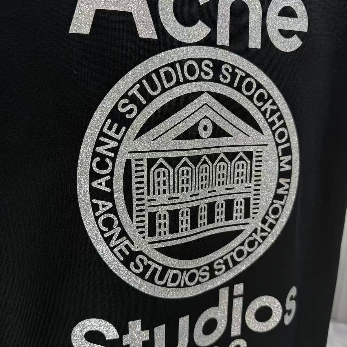 Acne Studios Stockholm 1996 Square‑Face Graphic Crew‑Neck Short‑Sleeve T‑Shirt