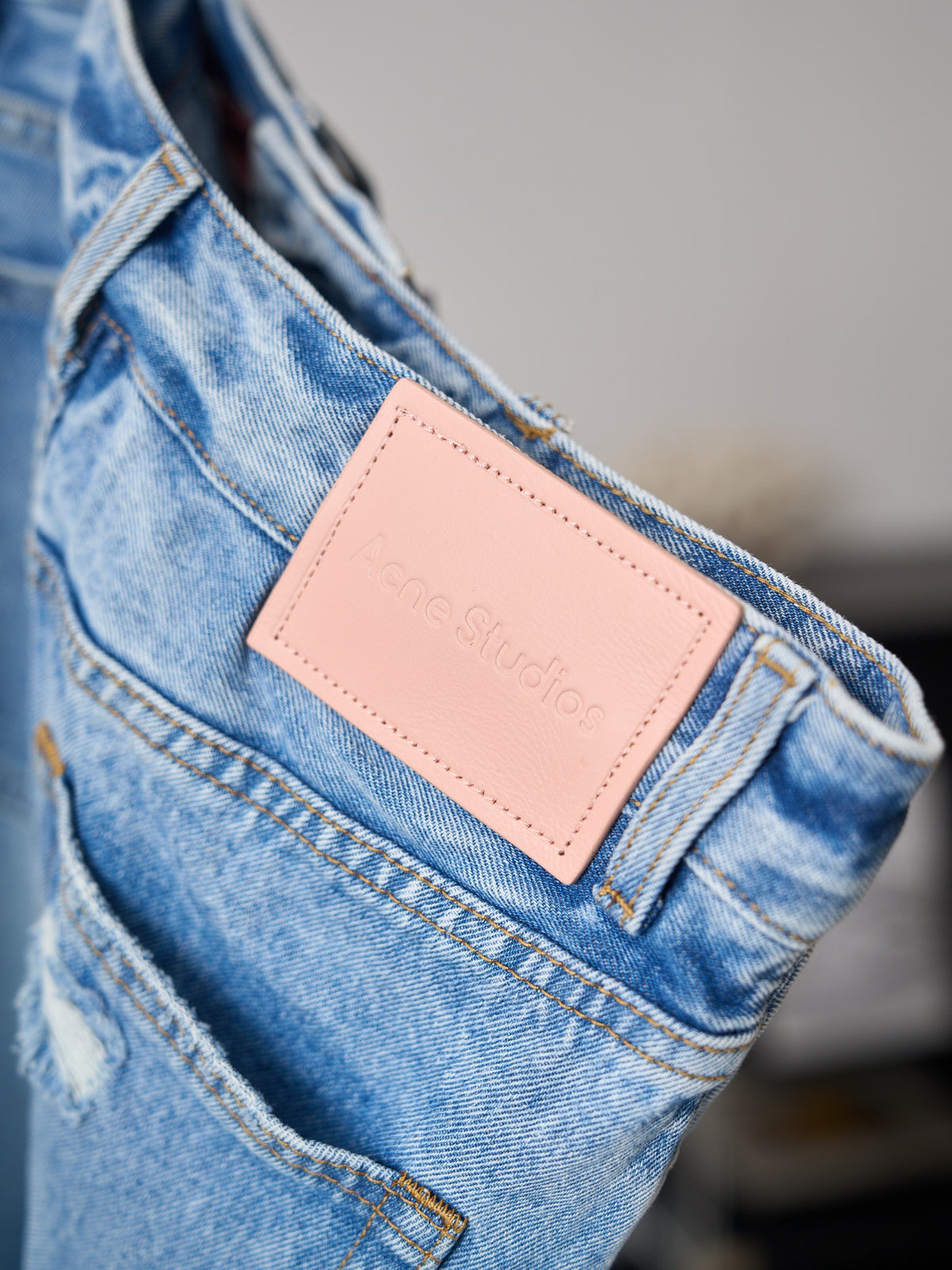 Acne Studios Distressed Layer‑Look Denim Skirt‑Trousers