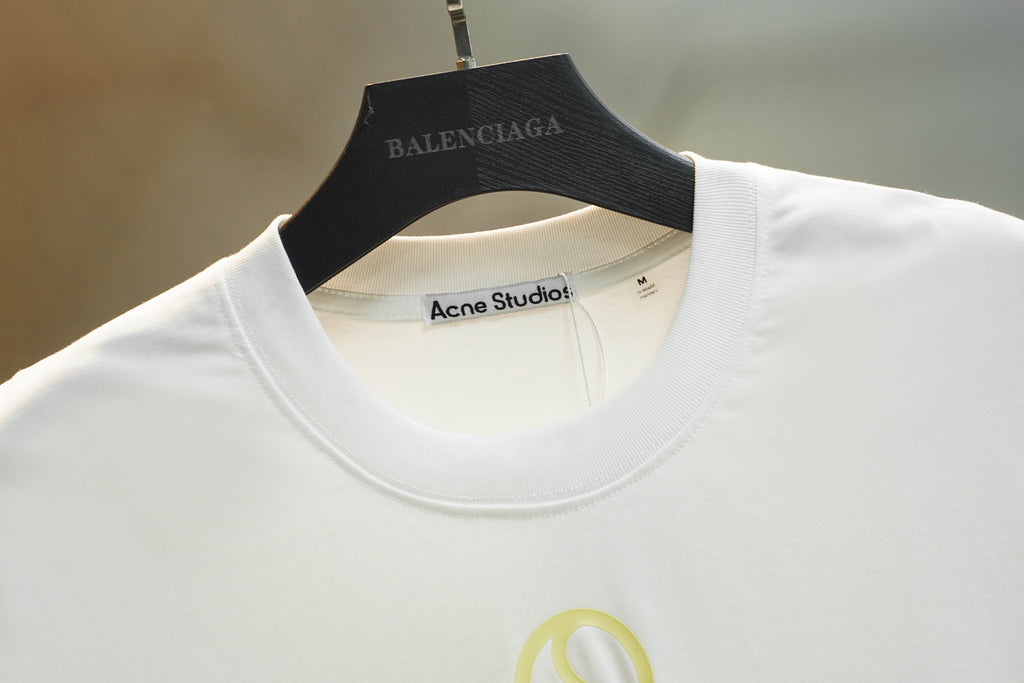 Acne Studios Circular‑Logo Crew‑Neck Short‑Sleeve T‑Shirt