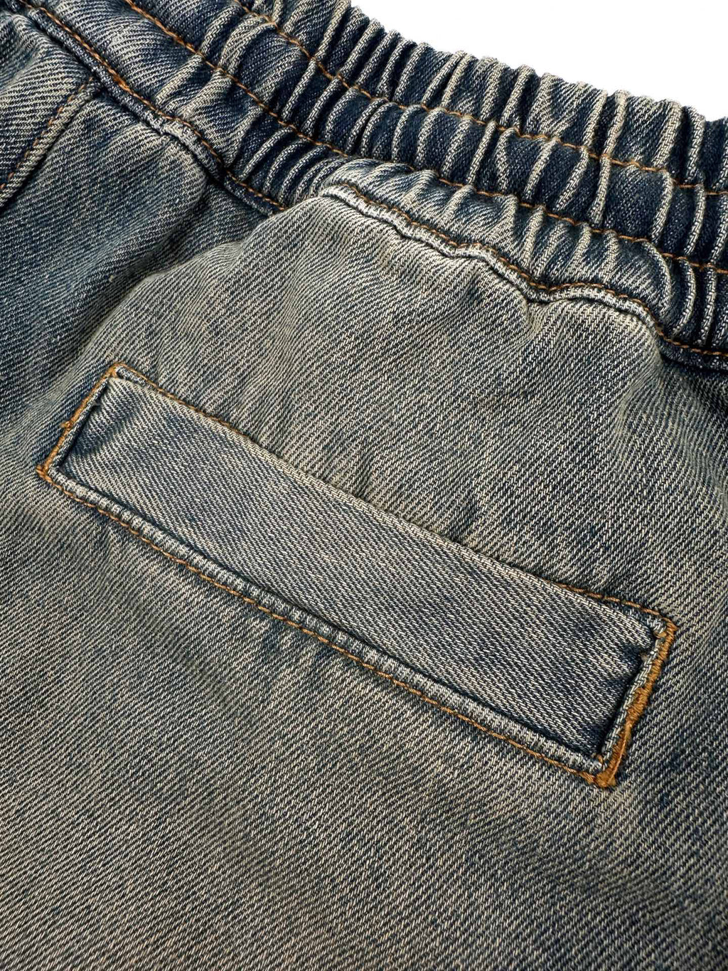 AMIRI Star‑Patch Elastic Waist Wide‑Leg Denim Pants