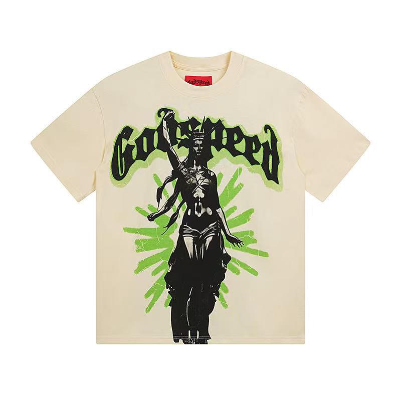 Godspeed Liberty Statue Double‑Sided Graphic Short‑Sleeve Tee
