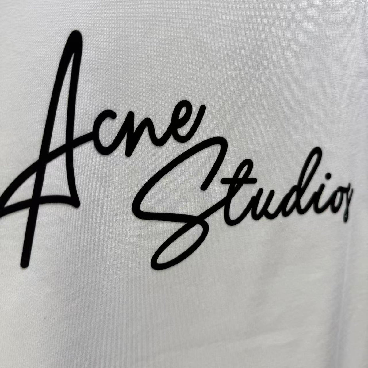 Acne Studios Chest Script‑Logo Crew‑Neck Short‑Sleeve T‑Shirt