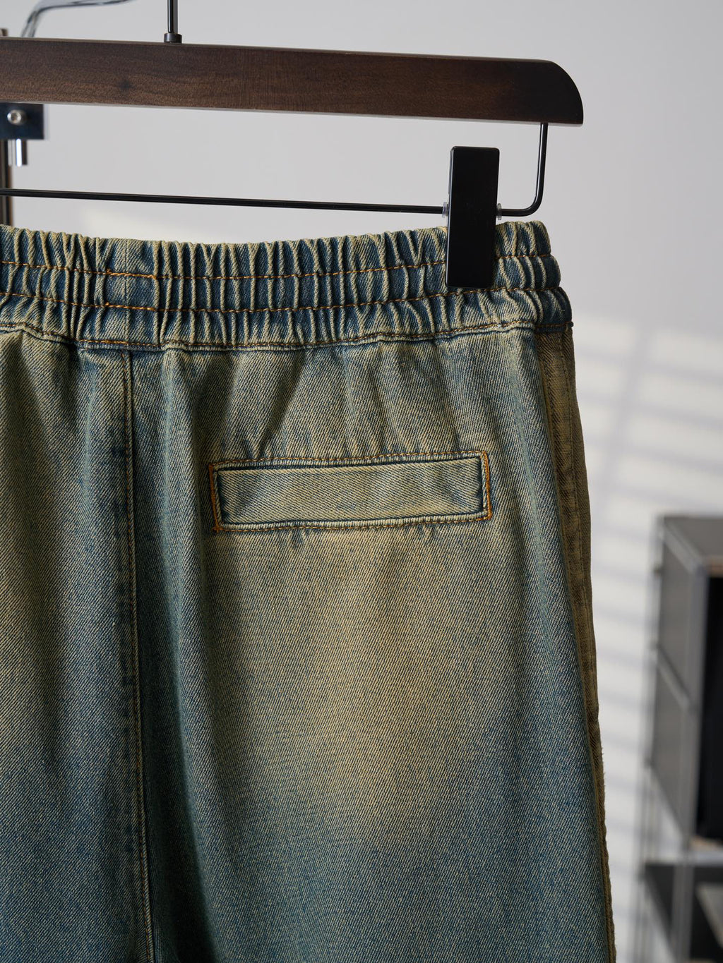 AMIRI Star‑Patch Paneled Drawstring Denim Pants