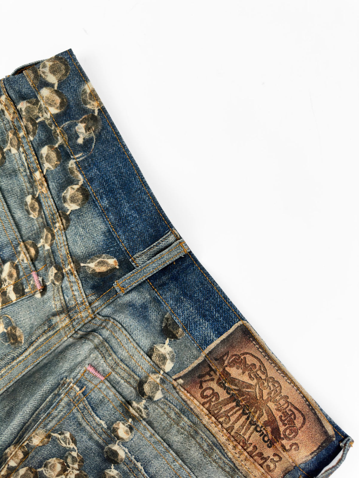 Acne Studios Ornate Graphic‑Print Wide‑Leg Denim Jeans