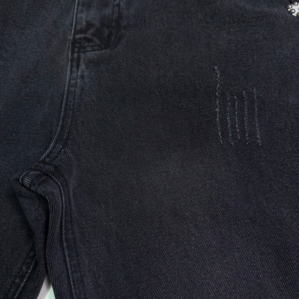 AMIRI Rhinestone‑Embellished Flared Denim Jeans
