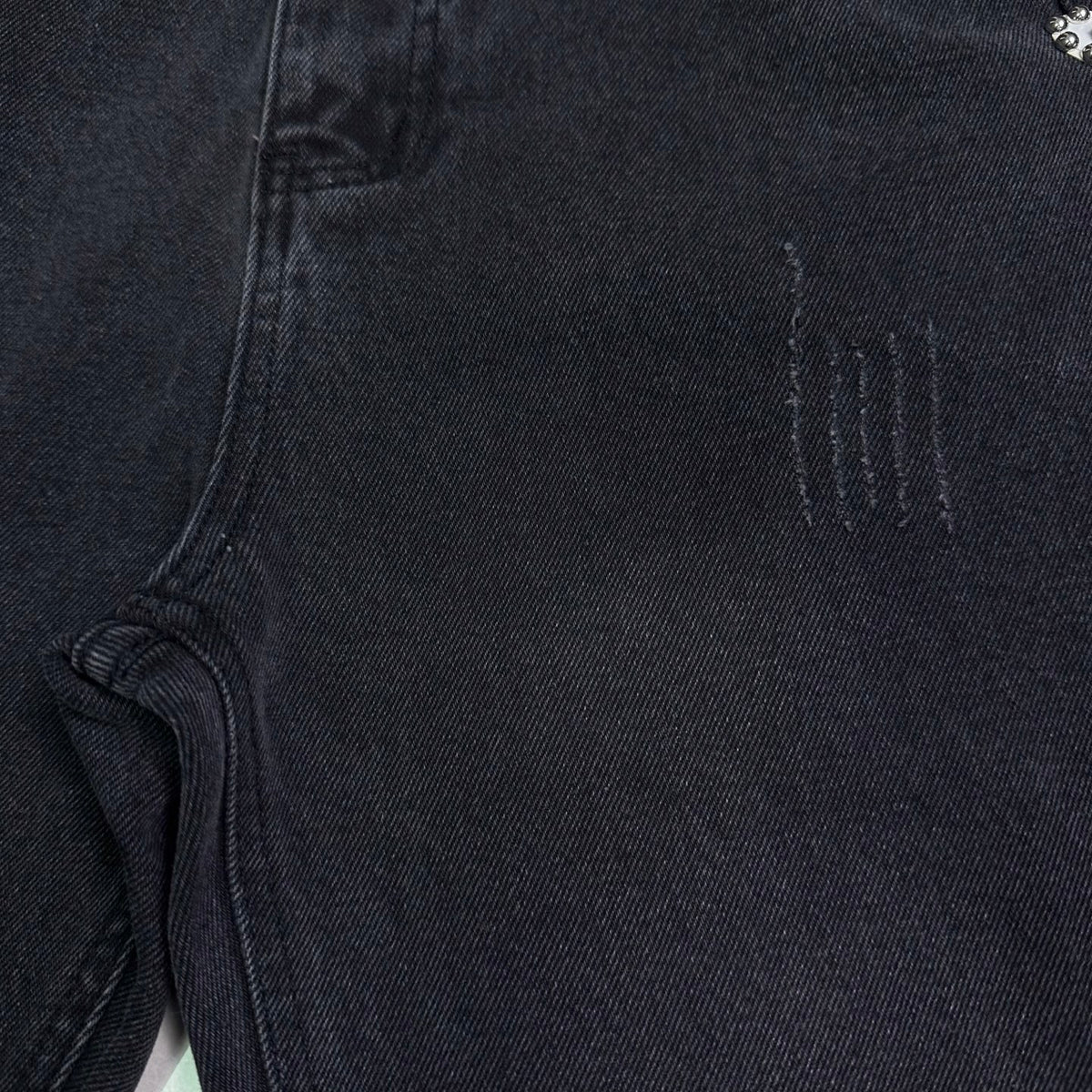 AMIRI Rhinestone‑Embellished Flared Denim Jeans