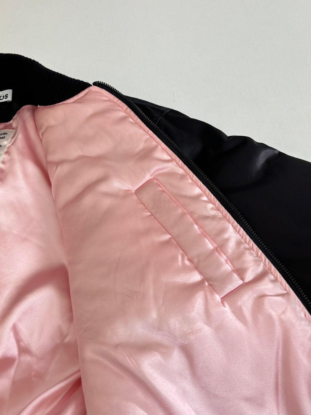 Acne Studios Ribbed Collar Zip‑Up Oversized Bomber Jacket