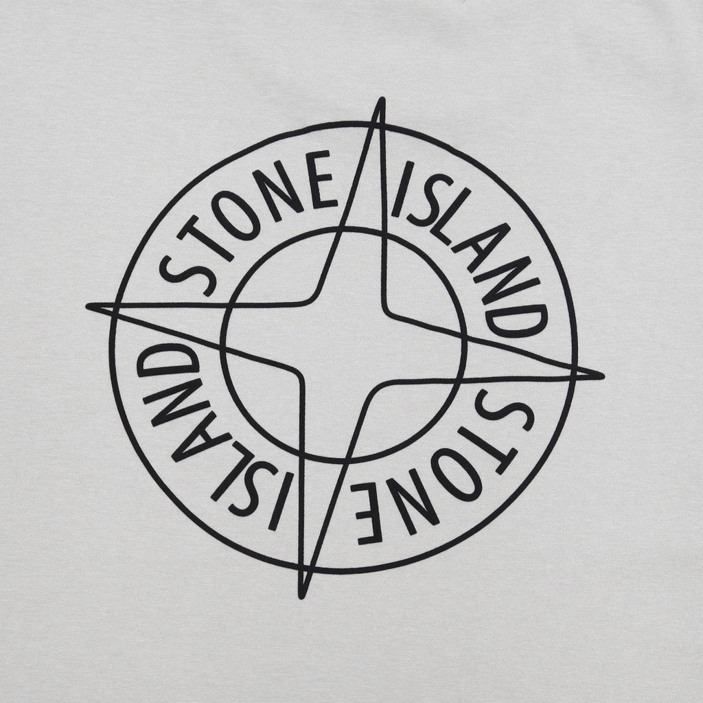 Stone Island Left Chest Circular Compass Badge Print Crew Neck T-Shirt