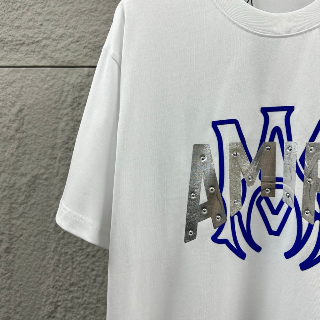 AMIRI Embellished Layered Logo Crew-Neck Short-Sleeve T-Shirt