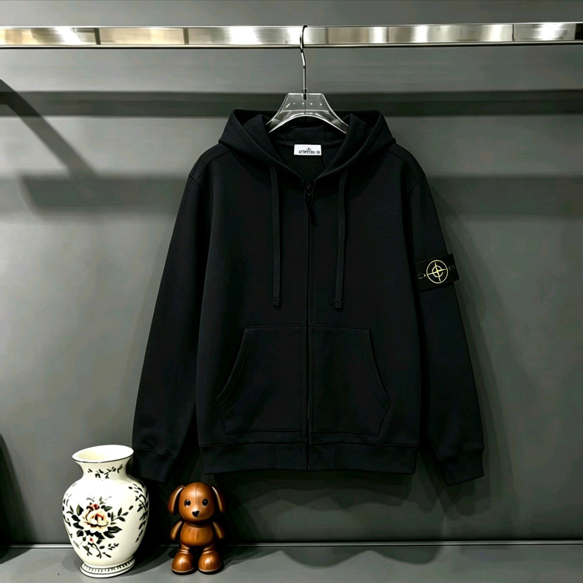 Stone Island Classic Compass Badge Full-Zip Hoodie Sweatshirt - 11 Colors