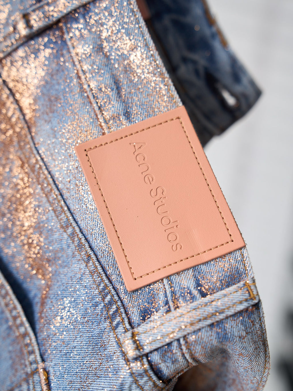 Acne Studios Metallic Gradient Wide‑Leg Jeans